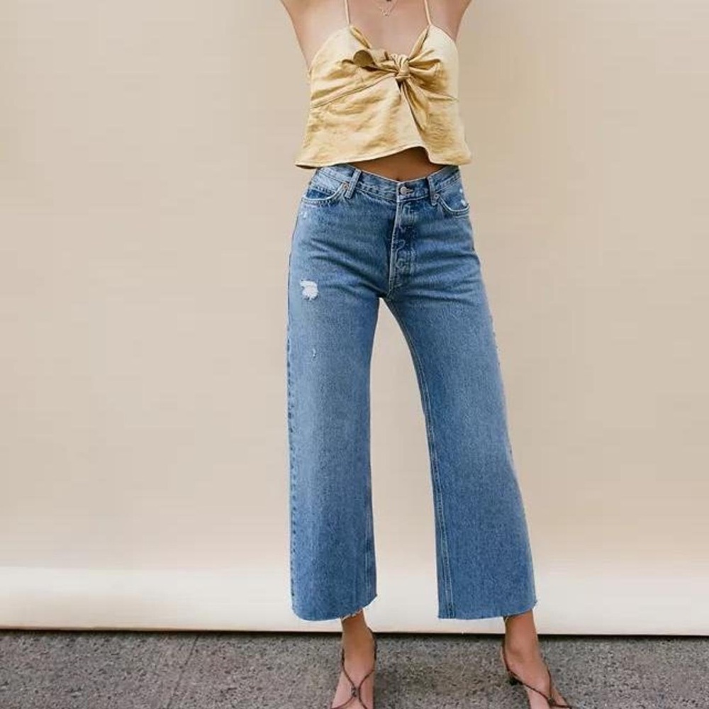 NEW! BDG Vintage High & Wide Jean Distressed 26 W / 25 L Crop Urban Outfitters